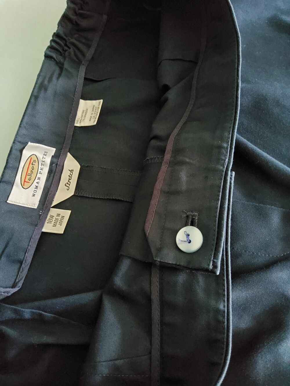 Talbots Navy Straight-Leg Stretch Pants - Picture 7 of 8